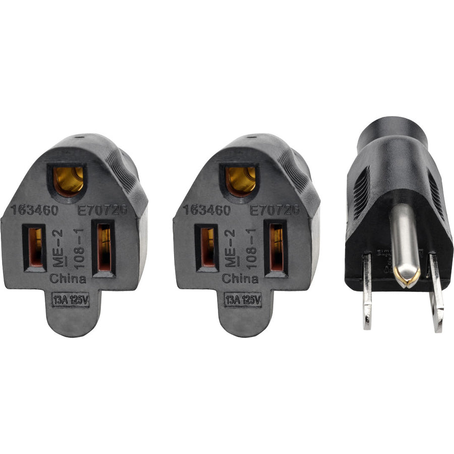 Eaton Tripp Lite Series 18-inch Power Splitter Cord NEMA 5-15P to 2 NEMA 5-15R