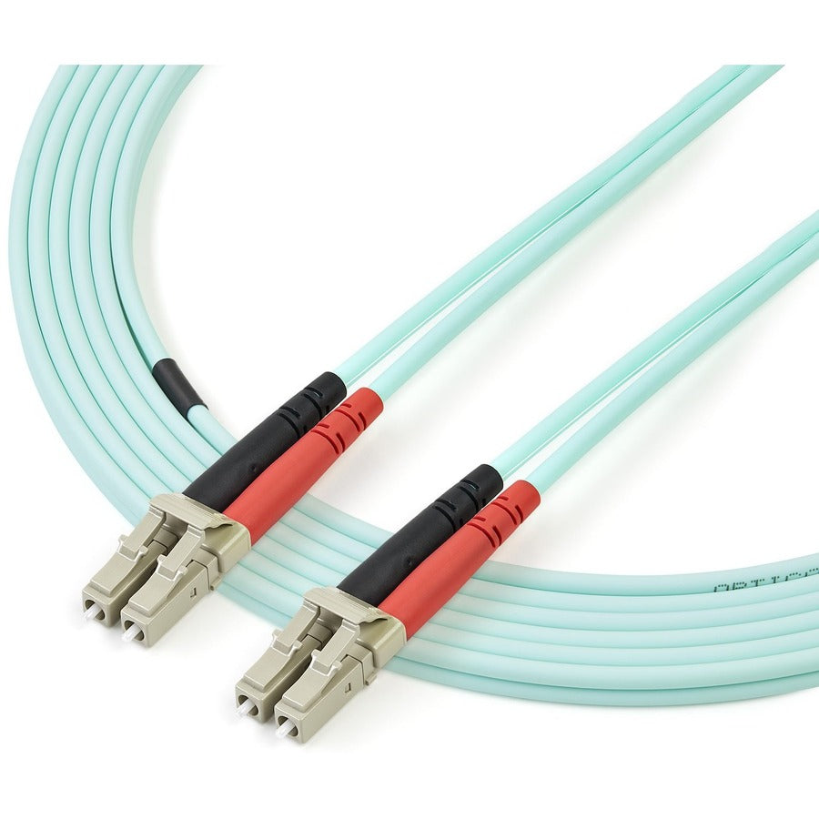 StarTech.com 3m Aqua Multimode Duplex Fiber Optic Patch Cable LC to LC LSZH OM3