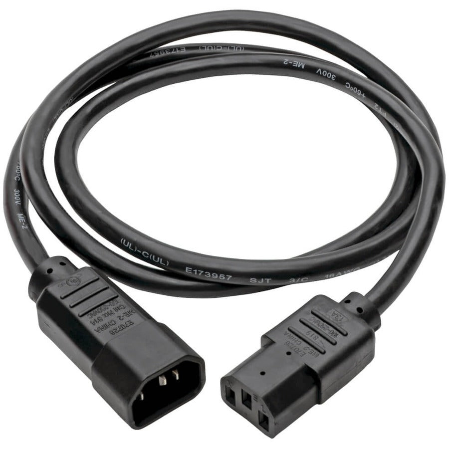 Eaton Tripp Lite Series PDU Power Cord P004-004-13A - 4 ft. IEC 320 C14 to IEC 320 C13, 16 AWG, 13A, Black