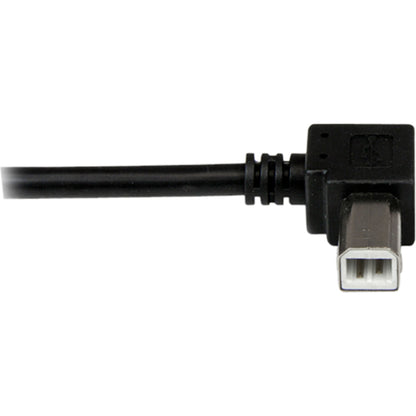 StarTech.com 1m USB 2.0 A to Left Angle B Cable - M/M for Reliable Printer and Device Connections