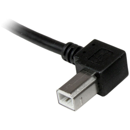 StarTech.com 1m USB 2.0 A to Left Angle B Cable - M/M for Reliable Printer and Device Connections