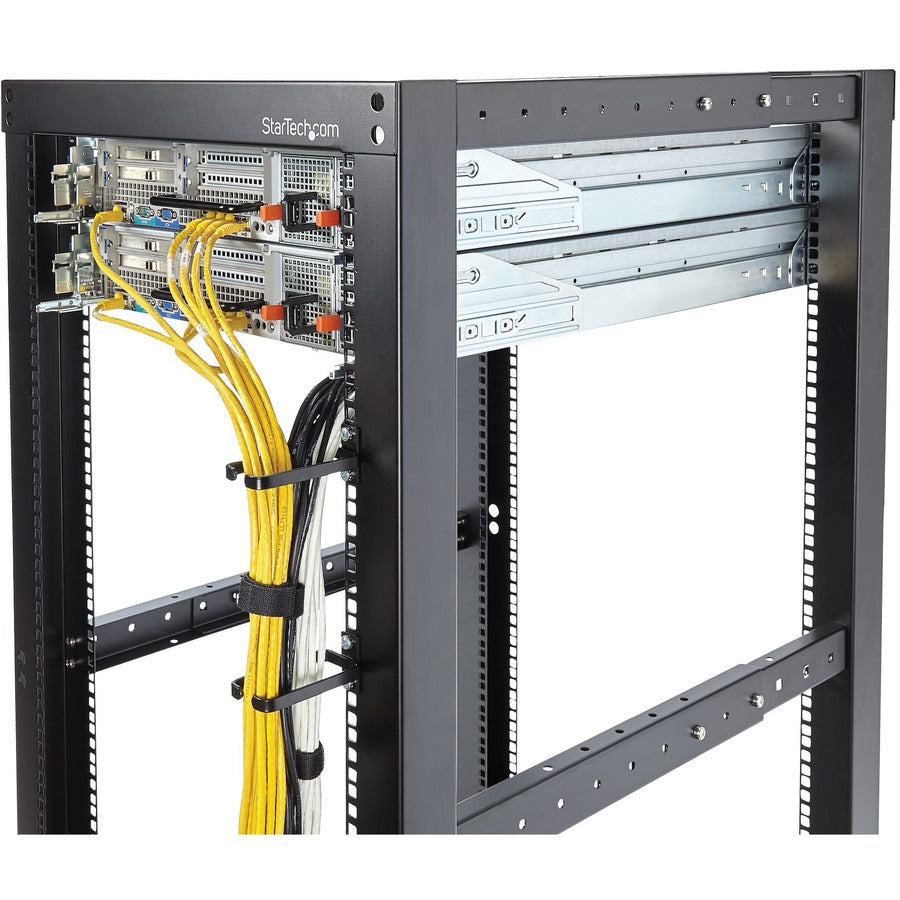 StarTech.com 1U Vertical Server Rack Cable Management D-Ring Hook - 1.8 x 3.9 inches, TAA Compliant