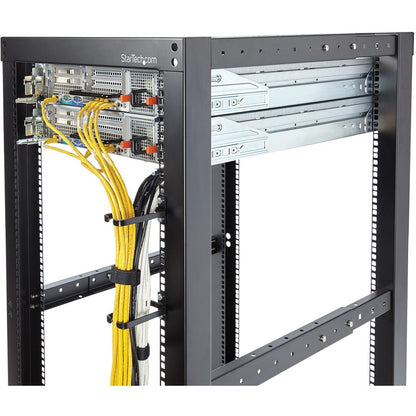 StarTech.com 1U Vertical Server Rack Cable Management D-Ring Hook - 1.8 x 3.9 inches, TAA Compliant
