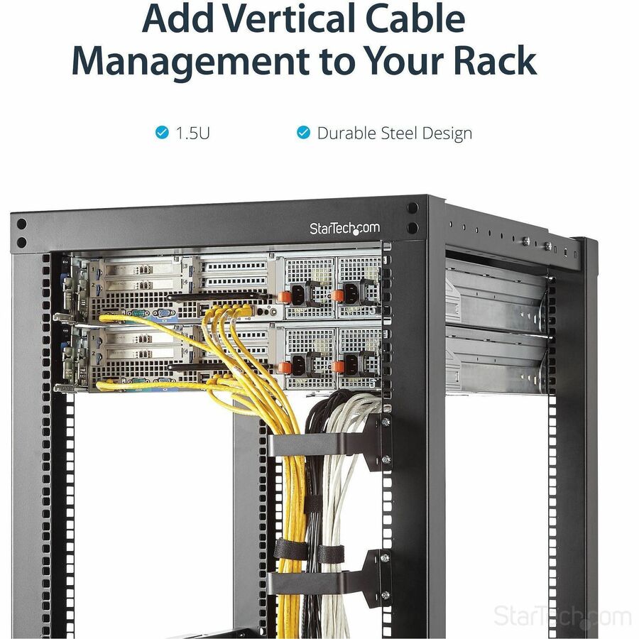 StarTech.com CMHOOKMW Vertical Cable Management D-Ring for Server Racks