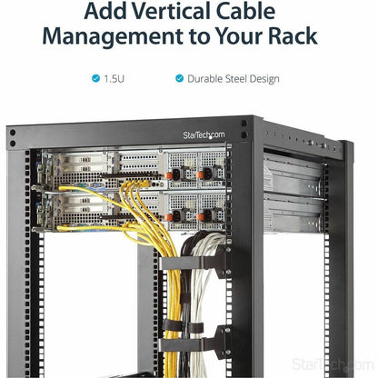 StarTech.com CMHOOKMW Vertical Cable Management D-Ring for Server Racks