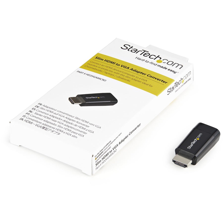 StarTech.com HD2VGAMICRO Compact HDMI to VGA Adapter Converter – Supports 1920x1200/1080p