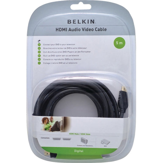 Belkin HDMI Cable F8V3311B15-CL2 – 15 ft High-Speed 4K HDMI Video and Audio Cable