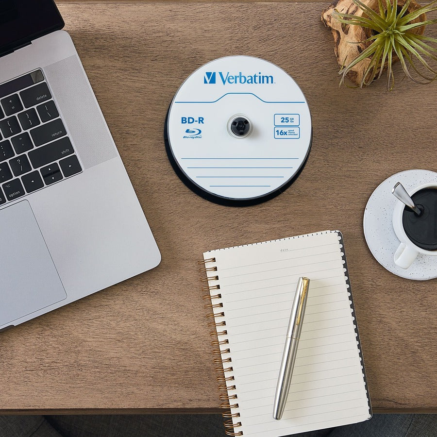 Verbatim BD-R 25GB 16X with Branded Surface – 50 Disc Spindle for HD Video and Audio Backup