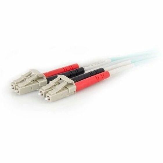 Legrand Group C2G 12m LC-LC OM4 Duplex Multimode Fiber Optic Cable - Aqua, 40 ft for High-Speed Network Connections