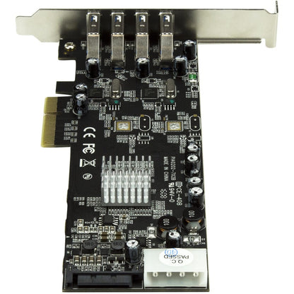 StarTech.com 4 Port PCIe USB 3.2 Gen 1 Card with Dual 5 Gbps Channels and UASP Support