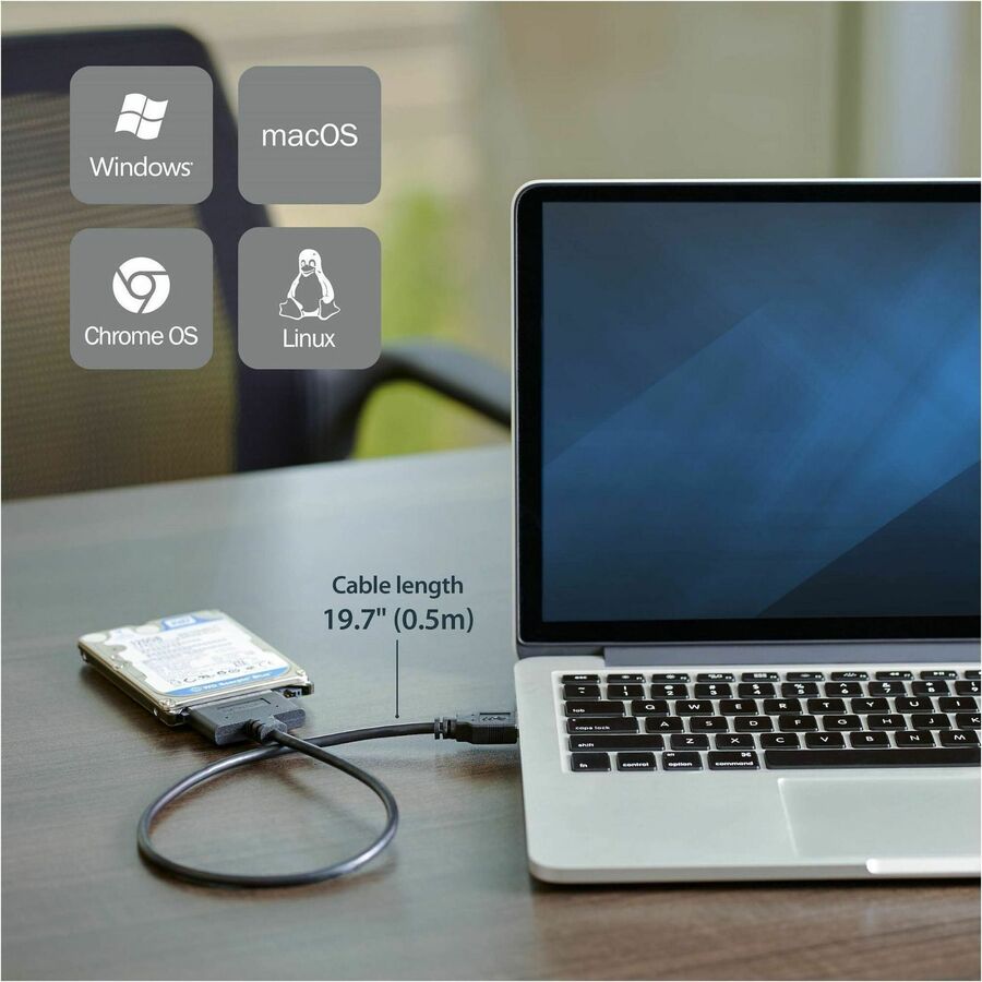 StarTech.com USB 3.0 to 2.5-inch SATA III Hard Drive Adapter Cable with UASP Support