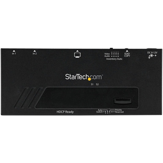 StarTech.com VS221HDQ 2-Port HDMI Auto Switcher with Manual Control and EDID Emulation