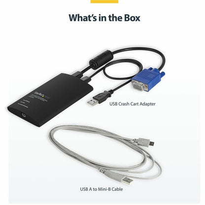 StarTech.com USB Crash Cart Adapter with File Transfer and Video Capture – TAA Compliant, Portable KVM Console for BIOS-Level Control