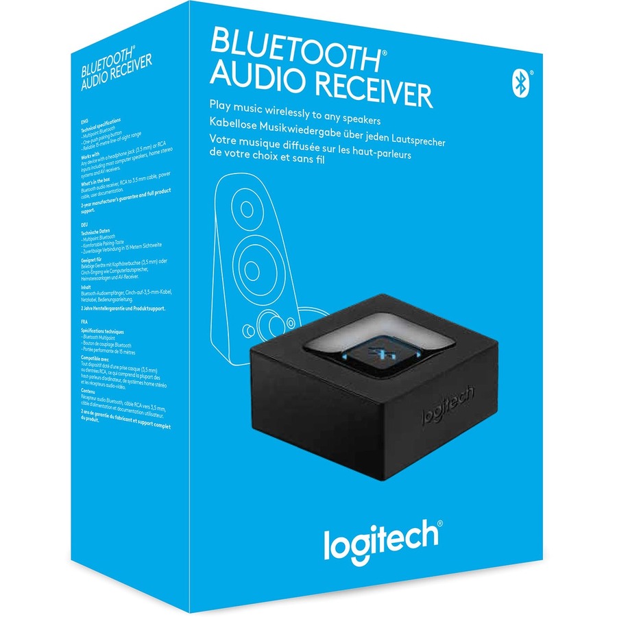 Logitech Bluetooth Audio Adapter - Wireless Streaming for Speakers and Home Stereo Systems