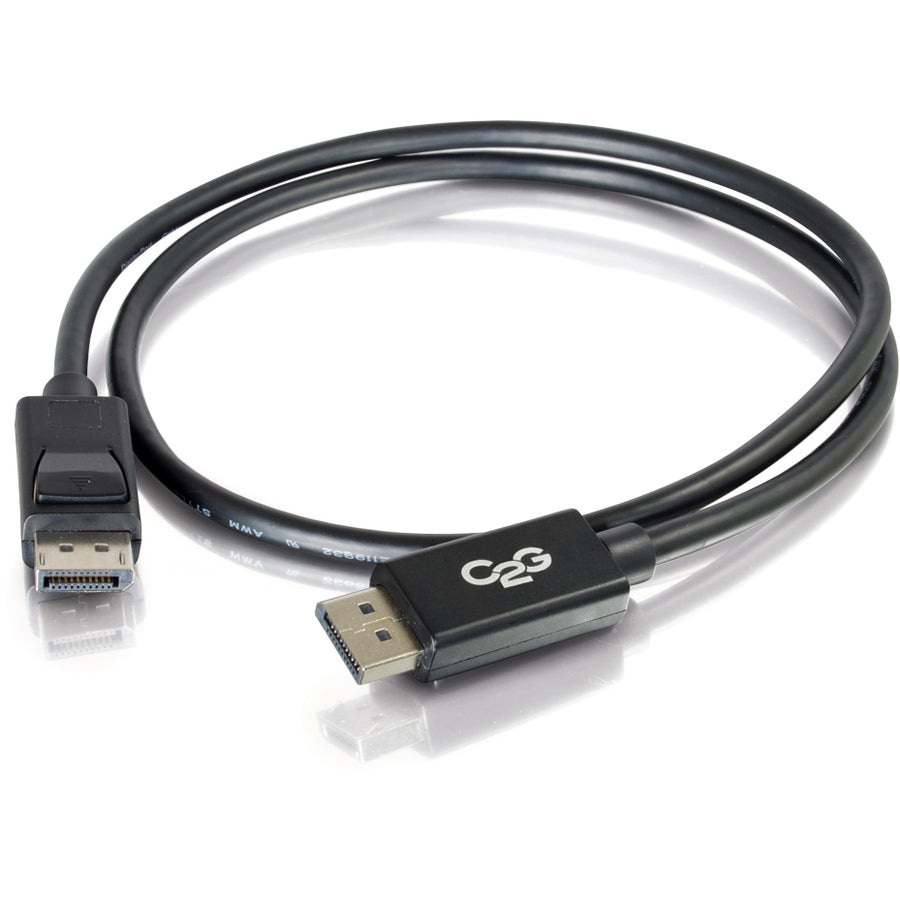 C2G 6ft DisplayPort Cable with Latches – Supports 8K Ultra HD, DP 1.2 M/M