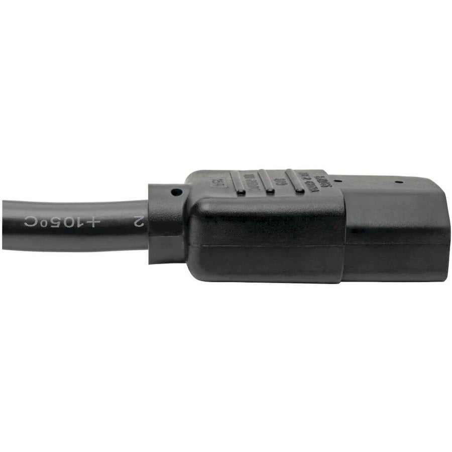 Eaton Tripp Lite Series Power Cord C14 to C15 - Heavy-Duty 10 ft. 15A, 250V, 14 AWG Black