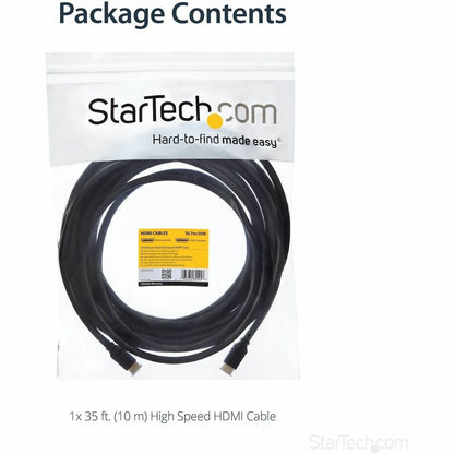StarTech.com 35ft Plenum-Rated High Speed HDMI Cable with Ethernet - 4K UHD Support