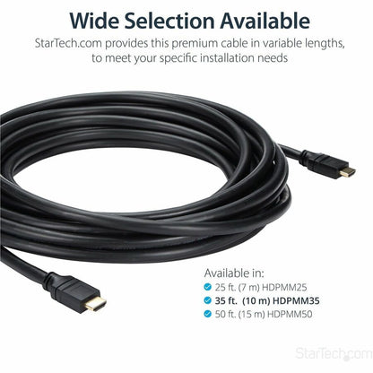 StarTech.com 35ft Plenum-Rated High Speed HDMI Cable with Ethernet - 4K UHD Support