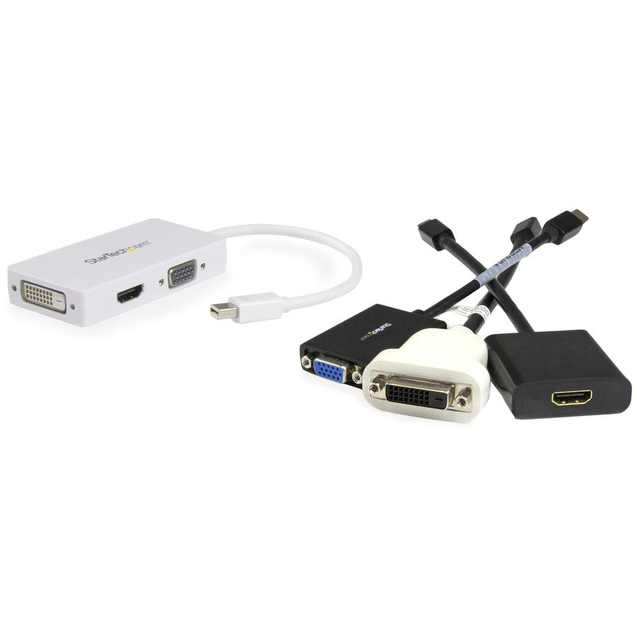 StarTech.com MDP2VGDVHDW Mini DisplayPort to VGA, DVI, or HDMI Converter - White