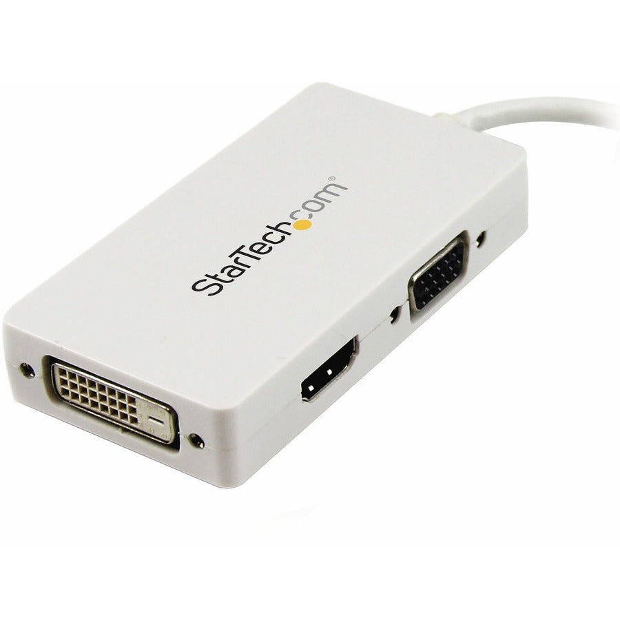 StarTech.com MDP2VGDVHDW Mini DisplayPort to VGA, DVI, or HDMI Converter - White