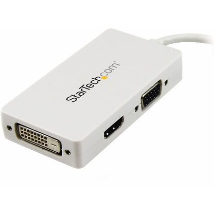 StarTech.com MDP2VGDVHDW Mini DisplayPort to VGA, DVI, or HDMI Converter - White