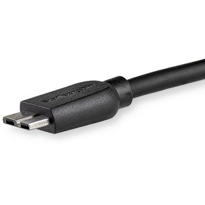 StarTech.com 6ft Slim USB 3.0 A to Micro B Cable with Strain Relief - High-Speed Data Transfer and Mobile Device Compatibility