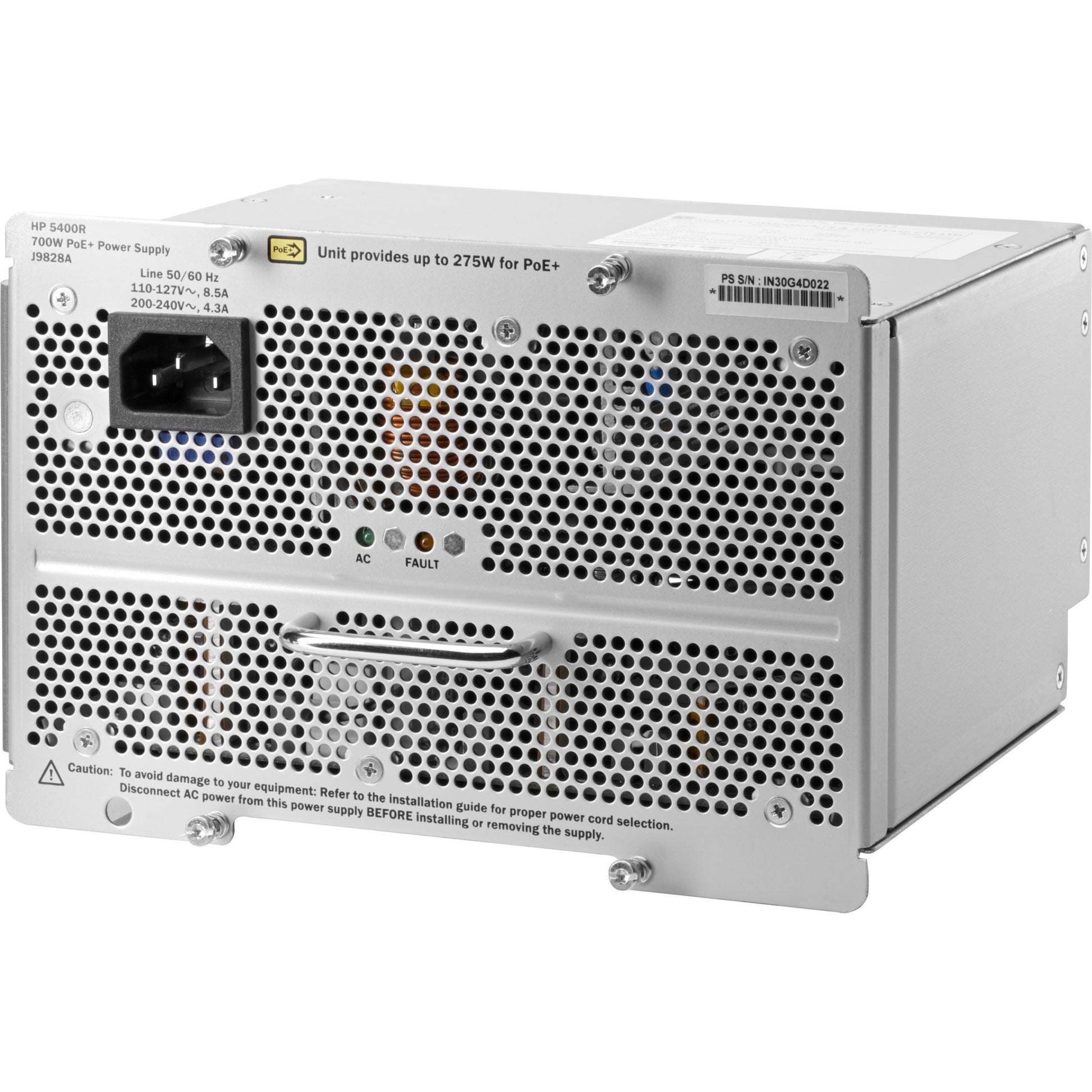 Hewlett Packard Enterprise J9828A#ABA 700W PoE+ Power Supply for HP 5400R zl2 Switch Series