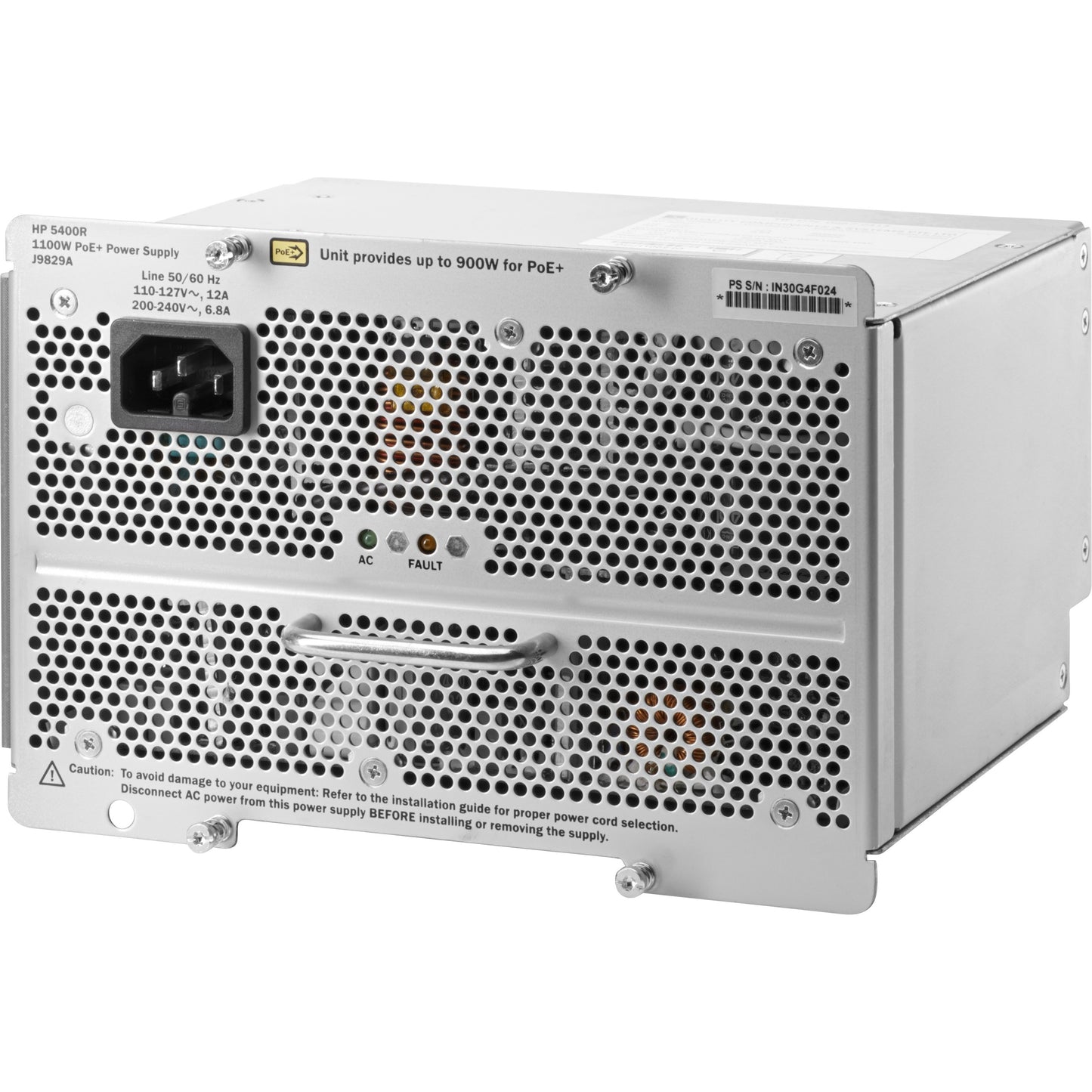 Hewlett Packard Enterprise J9829A#ABA 1100W PoE+ Power Supply for HP 5400R zl2 Switch Series