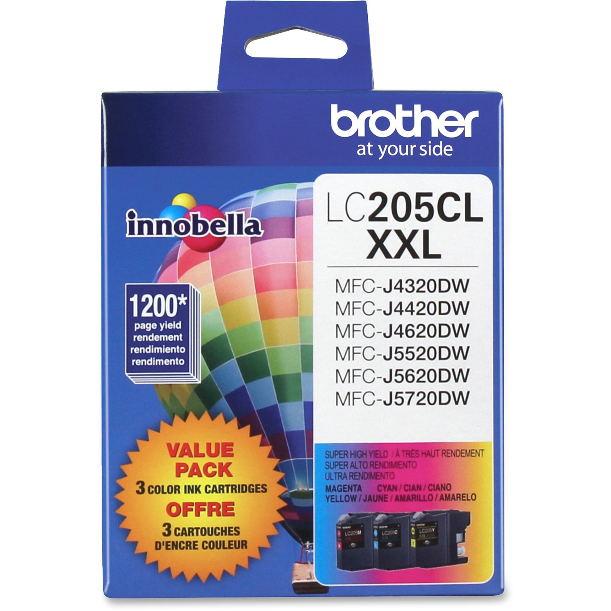 Brother Genuine Innobella LC2053PKS Yellow High-Yield Ink Cartridges – Reliable Inkjet Printing for Brother MFC-J4320DW, J4420DW, J4620DW, J5520DW, J5620DW & J5720DW