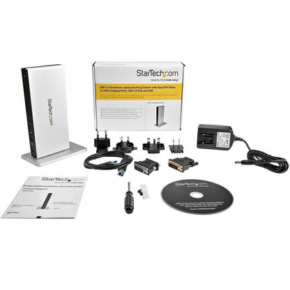 StarTech.com USB 3.0 Docking Station with Dual DVI - Supports Dual Monitors and Fast Charging