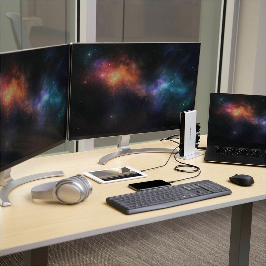 StarTech.com USB 3.0 Docking Station with Dual DVI - Supports Dual Monitors and Fast Charging