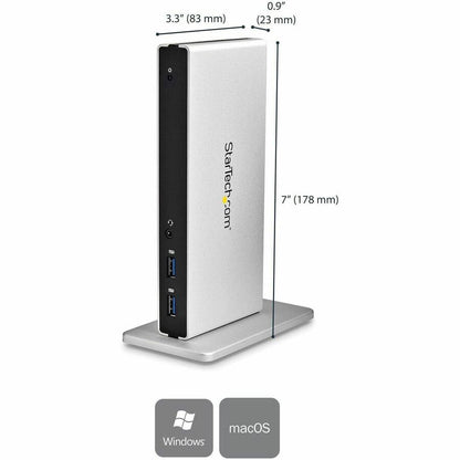StarTech.com USB 3.0 Docking Station with Dual DVI - Supports Dual Monitors and Fast Charging