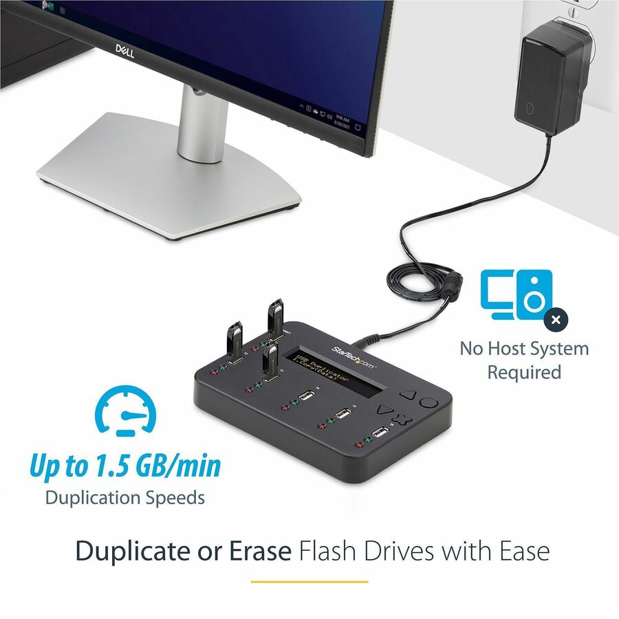 StarTech.com USBDUP15 Standalone 1:5 USB Flash Drive Duplicator and Eraser