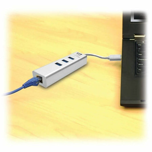 Eaton Tripp Lite Series U336-U03-GB USB 3.0 Gigabit Ethernet Network Adapter with 3-Port USB Hub