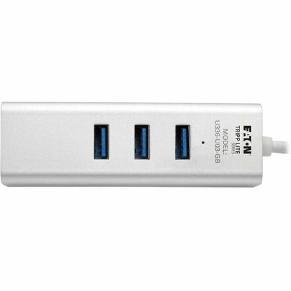 Eaton Tripp Lite Series U336-U03-GB USB 3.0 Gigabit Ethernet Network Adapter with 3-Port USB Hub
