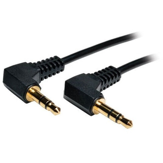 Eaton Tripp Lite Series 3.5mm Mini Stereo Audio Cable with Two Right-Angle Plugs - 1 ft.