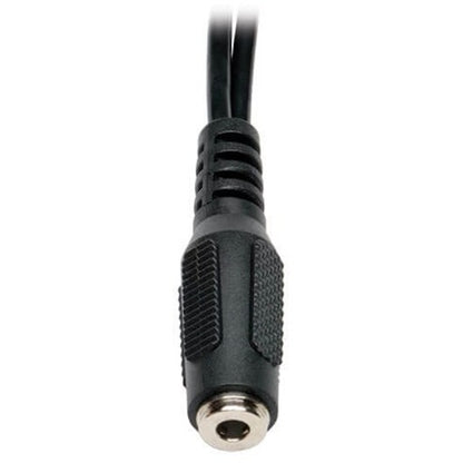 Eaton Tripp Lite Series 3.5 mm 4-Position to 3-Position Audio Headset Splitter Adapter Cable (F/2xM), 6 in.