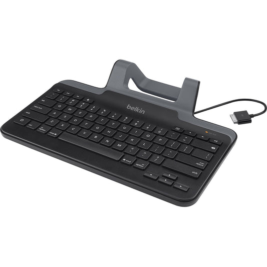 Belkin Wired Tablet Keyboard with Stand for iPad – Lightning Connector, Full-Size Keys, Secure Stand for Classroom Testing