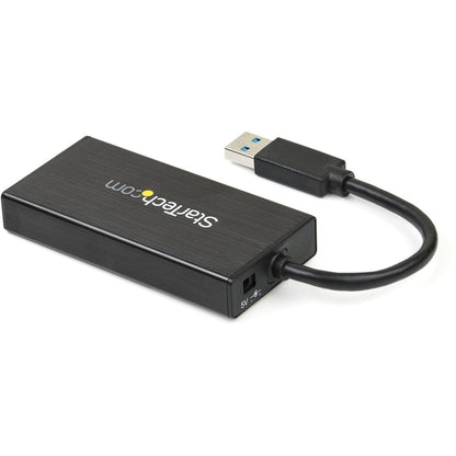 StarTech.com Aluminum USB 3.0 Hub with Gigabit Ethernet Adapter - 3 Ports, WOL Support, Compact Design