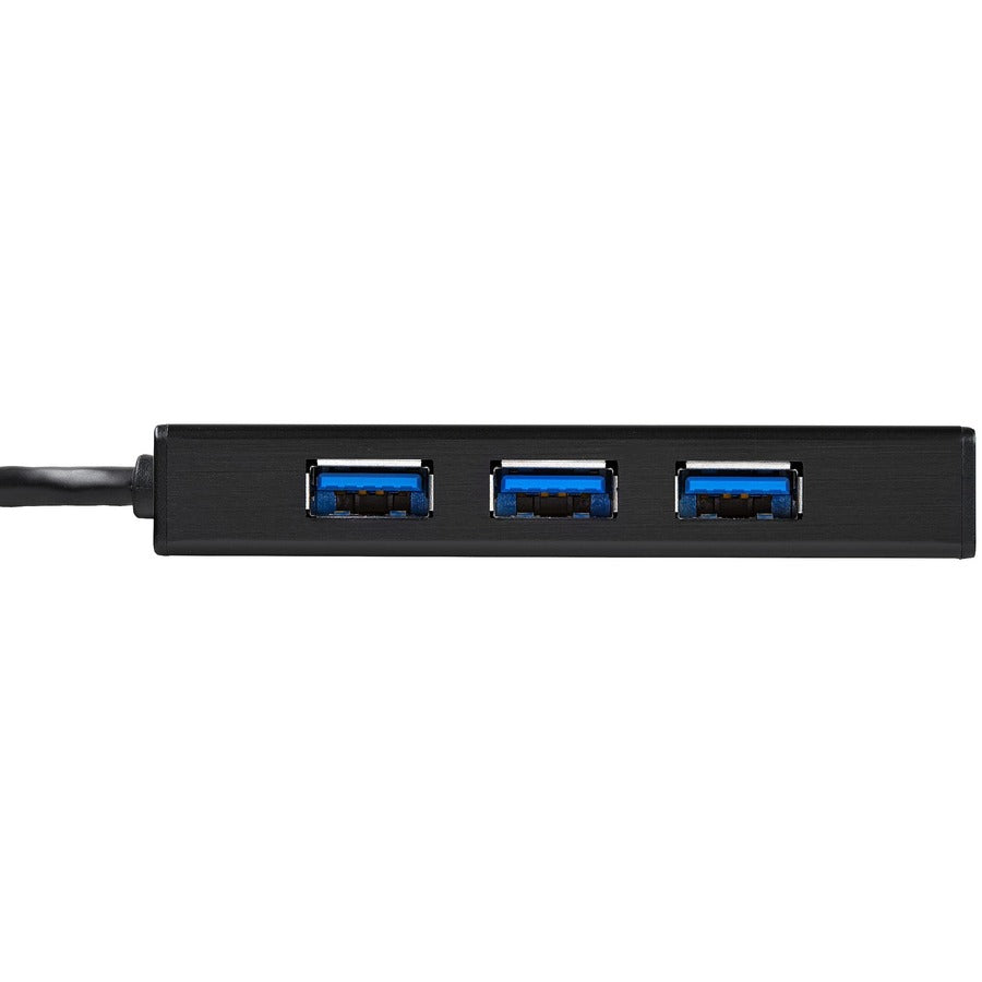 StarTech.com Aluminum USB 3.0 Hub with Gigabit Ethernet Adapter - 3 Ports, WOL Support, Compact Design