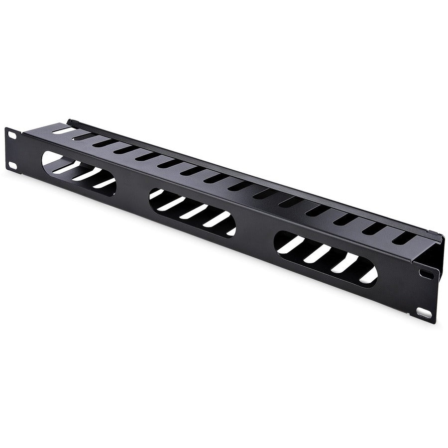 StarTech.com CMDUCT1UX 1U Horizontal Finger Duct Rack Cable Management Panel with Cover