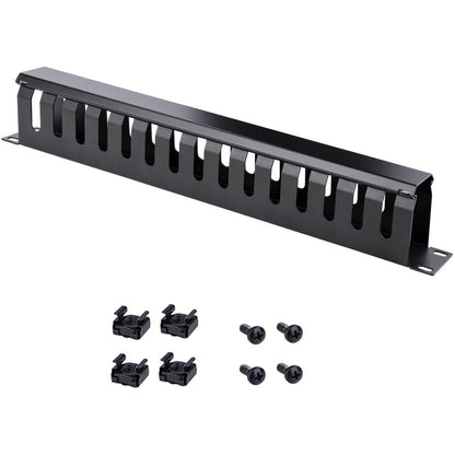 StarTech.com CMDUCT1UX 1U Horizontal Finger Duct Rack Cable Management Panel with Cover