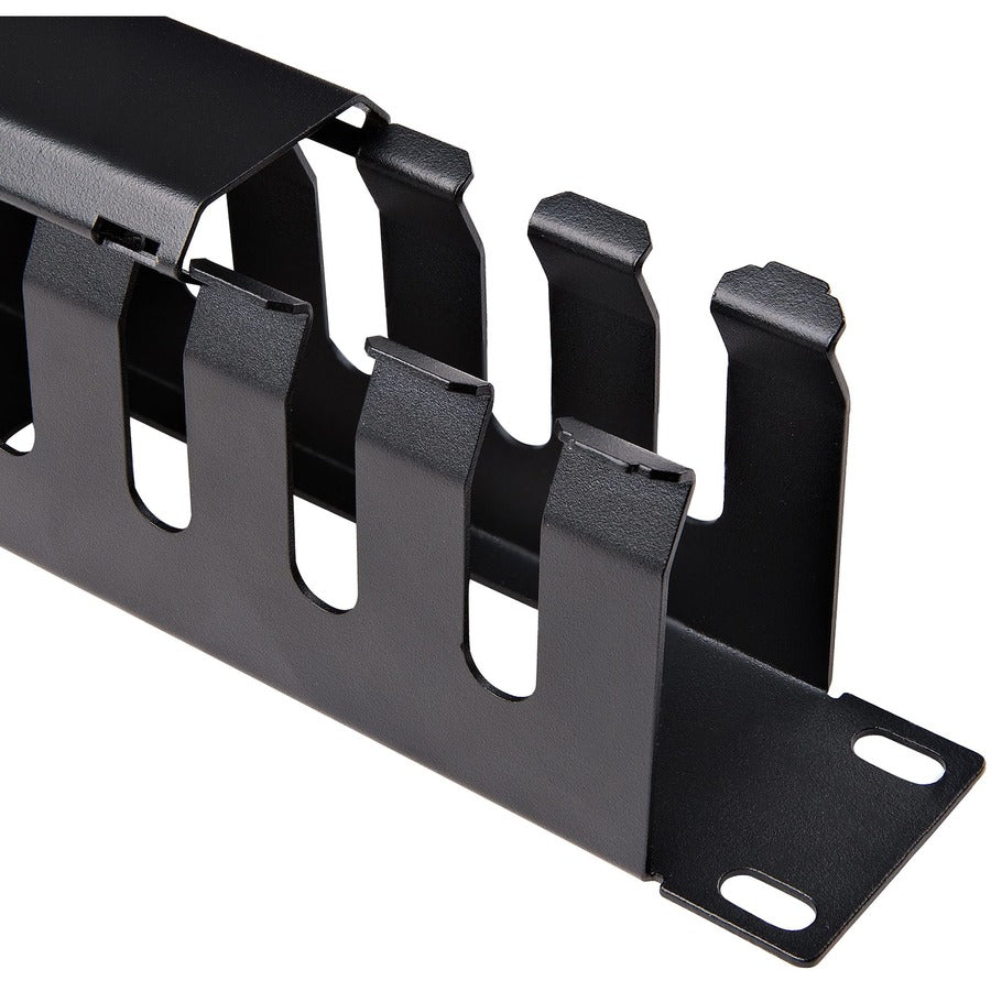 StarTech.com CMDUCT1UX 1U Horizontal Finger Duct Rack Cable Management Panel with Cover