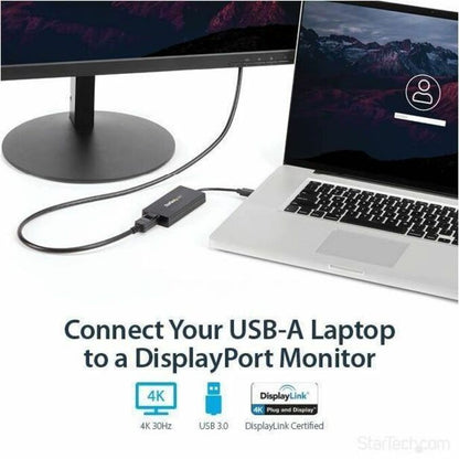 StarTech.com USB 3.0 to DisplayPort Adapter – 4K 30Hz UHD External Video/Graphics Card for Windows & Mac