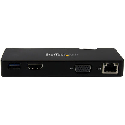 StarTech.com USB3SMDOCKHV Travel Docking Station for Laptops with HDMI, VGA, USB 3.0, and Gigabit Ethernet