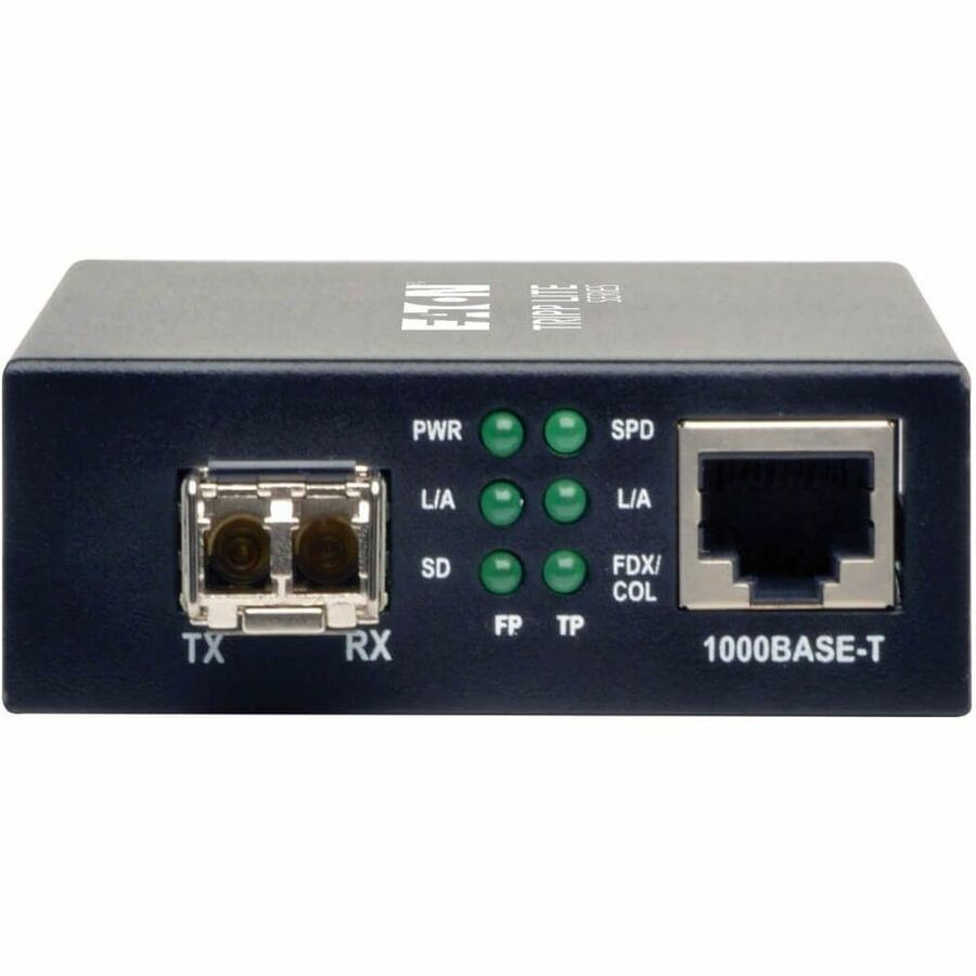 Eaton Tripp Lite N785-001-LC-MM 10/100/1000 Gigabit Ethernet Multimode Fiber Media Converter