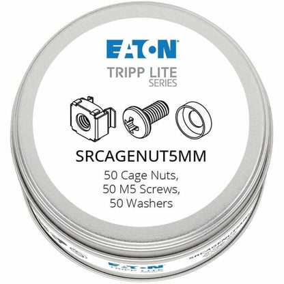 Eaton Tripp Lite Series SRCAGENUT5MM Square Hole Hardware Kit with 50 M5 Screws and Washers
