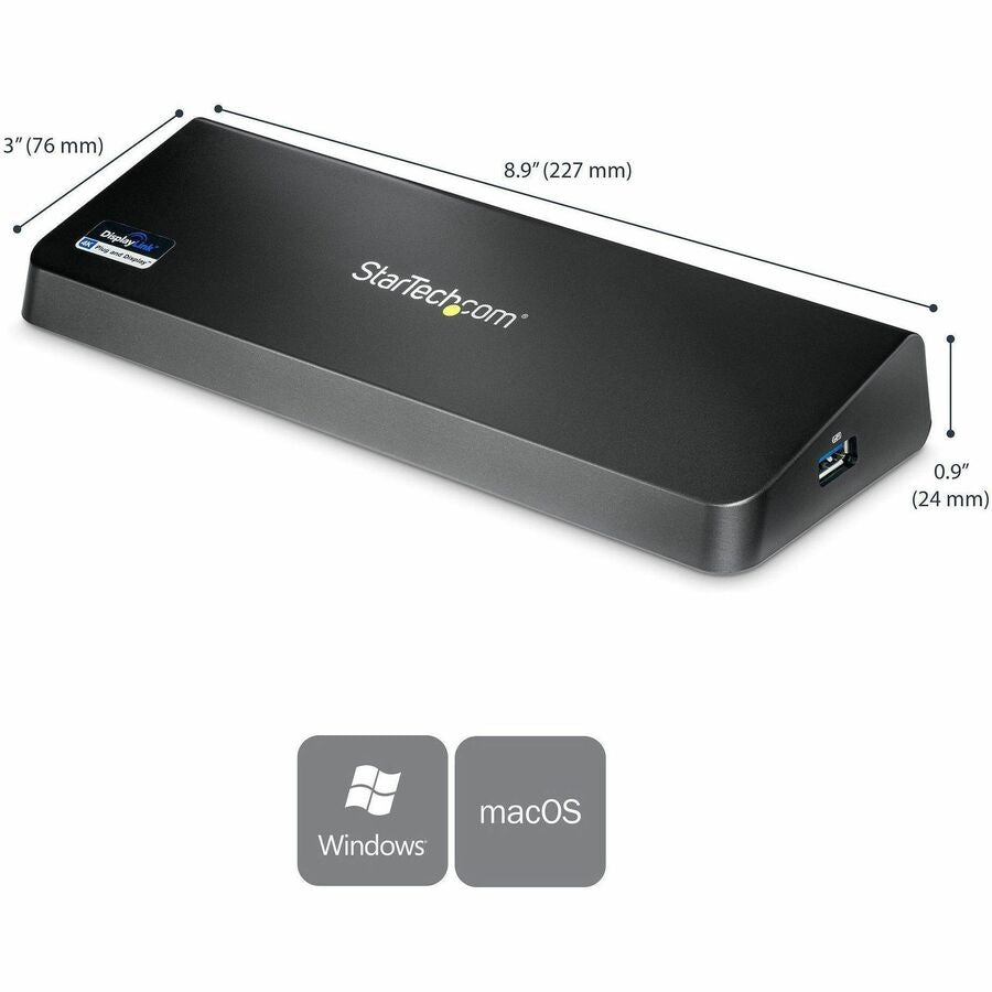 StarTech.com USB 3.0 Docking Station with Dual 4K Display Support and Gigabit Ethernet - Model USB3DOCKHDPC