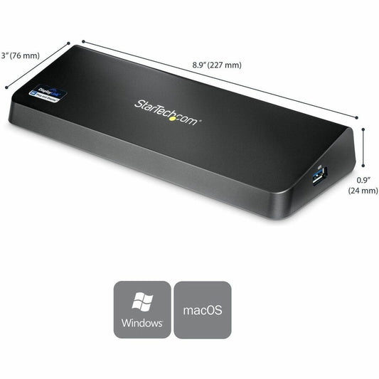 StarTech.com USB 3.0 Docking Station with Dual 4K Display Support and Gigabit Ethernet - Model USB3DOCKHDPC