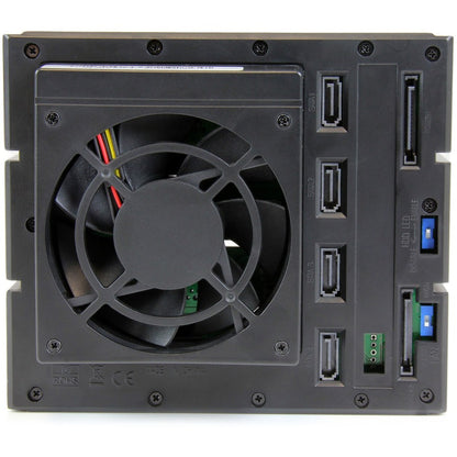StarTech.com HSB4SATSASBA 4-Bay Aluminum Trayless Hot Swap Mobile Rack for 3.5 Inch SATA and SAS Drives